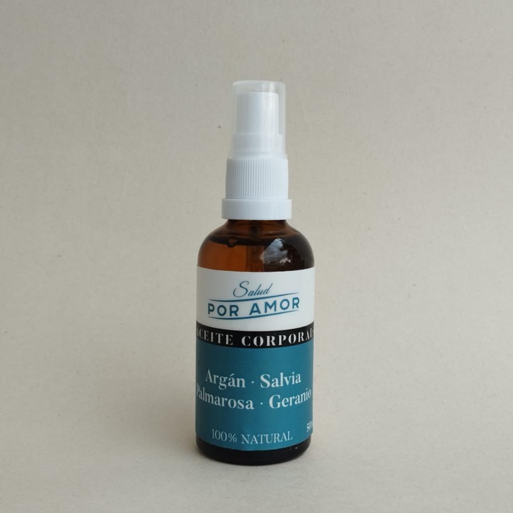 Aceite Argán-Salvia-Palmarosa-Geranio SALUD POR AMOR  - El Anaquel Verde